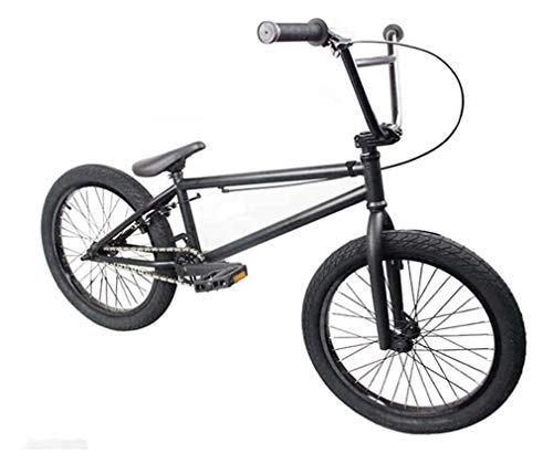 BMX Bike : GASLIKE Bikes 20 inch BMX Bikes Freestyle for Beginner-Level to Advanced Riders, High carbon steel frame, 25X9t BMX Gearing, with U-Type Brake, Black