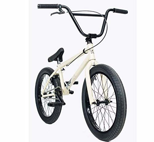 BMX Bike : GASLIKE BMX Bike for Beginner To Advanced Riders, 4130 High Carbon Steel Frame, with Aluminum Alloy U-Shaped Rear Brakes, 20-Inch Wheels