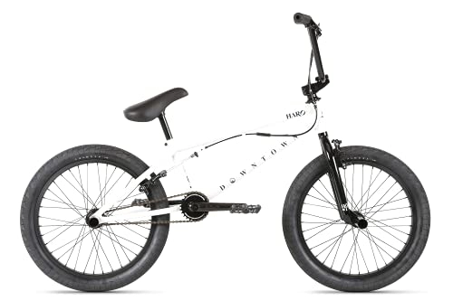 BMX Bike : Haro 2021 Downtown DLX 20 Inch Complete BMX Bike White 20.5TT