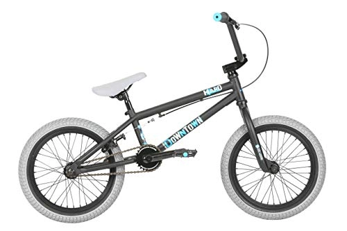 BMX Bike : Haro Downtown 16" 2019 BMX Freestyle Bike (16.4" - Matte Black)