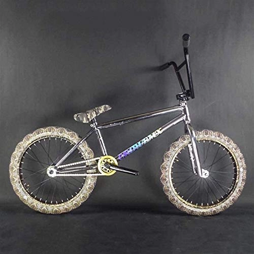 BMX Bike : HCMNME durable bicycle 20-Inch High Configuration BMX Bike, Stunt Action Fancy BMX Bicycle, Suitable For Beginner-Level to Advanced Riders Street BMX Bikes Alloy frame with Disc Brakes