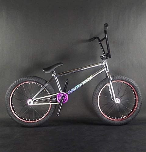 BMX Bike : HCMNME durable bicycle Adult Fancy BMX Bike, Suitable For Beginner-Level to Advanced Riders Street BMX Bikes, 20-Inch Stunt Action Fancy BMX Bicycle Alloy frame with Disc Brakes
