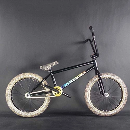 BMX Bike : HCMNME durable bicycle Adult Freestyle BMX Bike, Suitable For Beginner-Level to Advanced Riders Steel Frame Street BMX Bikes, Stunt Action BMX Bicycle, 20-Inch Wheels Alloy frame with Disc Brake