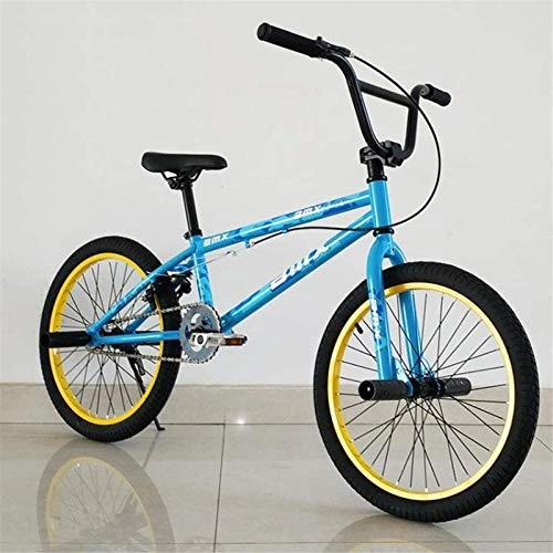 BMX Bike : HCMNME durable bicycle Adults 20-Inch BMX Bike, Professional Grade Stunt Action BMX Bicycle, Suitable For Beginner-Level to Advanced Riders Street BMX Bikes Alloy frame with Disc Brakes