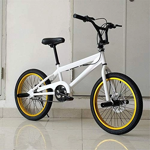 BMX Bike : HCMNME durable bicycle Professional Grade 20-Inch BMX Race Bike, Stunt Action BMX Bicycle, Suitable For Beginner-Level to Advanced Riders Street BMX Bikes Alloy frame with Disc Brakes
