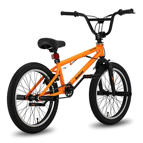 BMX Bike : Hiland 20'' BMX Freestyle Bike for Boys with 360 Degree Gyro & 4 Pegs, Orange