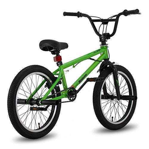 BMX Bike : Hiland 20 Inch Kids Bike for 9-12 Ages Boys, BMX Freestyle Bicycle, Green