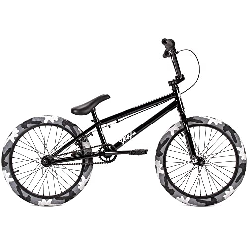 BMX Bike : Jet BMX Yoof 20" BMX Bike - Gloss Black with Grey Camo Tyres