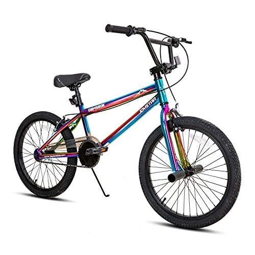 BMX Bike : JOYSTAR Gemsbok 20 Inch Kids Bike Freestyle BMX Style for Youth and Beginner Level to Advanced Riders 20" Wheels Juvenile Bicycles Dual Hand Brakes Steel Frame Oil Slick