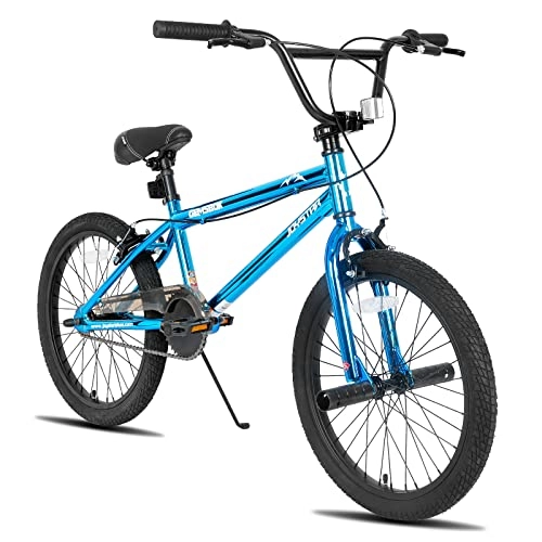 BMX Bike : JOYSTAR Gemsbok 20 Inch Kids Bike Freestyle BMX Style for Youth and Beginner Level to Advanced Riders 21" Wheels Juvenile Bicycles Dual Hand Brakes Steel Frame Blue