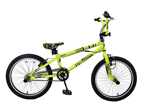 BMX Bike : Kent FS20 X 20" Wheel Freestyler BMX Kids Bike Yellow / Black & Stunt Pegs 360 Gyro