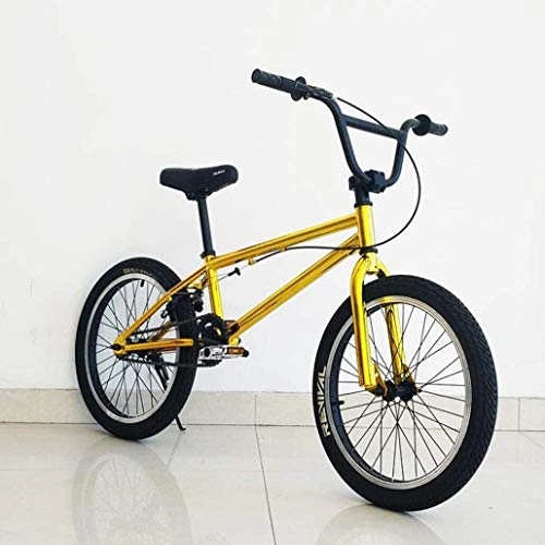BMX Bike : LAMTON Adults 20-Inch BMX Bike, Professional Grade Stunt Action BMX Bicycle, Street BMX Bikes, Suitable For Beginner-Level to Advanced Riders (Color : A)