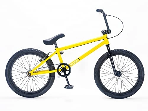 BMX Bike : Mafiabikes Kush 1 20 inch BMX Bike multiple colours freestyle park and street bicycle (yellow)