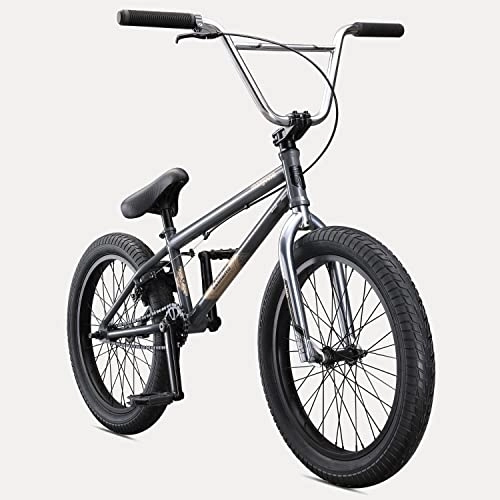 BMX Bike : Mongoose Legion L60 Freestyle BMX Bike Line for Beginner-Level to Advanced Riders, Steel Frame, 20-Inch Wheels, Grey
