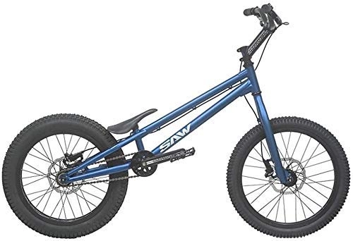 BMX Bike : MU 20 inch Street Trials Bike Complete Bike Trial for Adults / Teens - Men and Women - Beginners and Advanced Riders, Crmo Frame and Fork, with Front and Rear Brakes, Blue, Upgraded Version