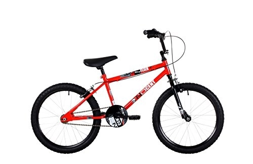 BMX Bike : NDCENT Flier Kids BMX Bike, Freestyle Kids Bike For Aspiring BMX Riders, Vibrant & Smooth BMX Bikes With Front & Rear Brakes, Girls Bikes With Single Speed - Solid Steel Stunt Pegs - Red, 7+yrs