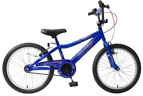 BMX Bike : Professional Spider 20" Wheel Boys Kids Bike BMX Blue & Red Web Graphics Age 7+