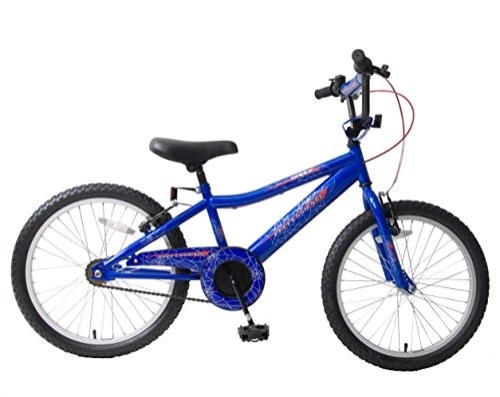 BMX Bike : Professional Spider Boys 18" Wheel Boys Kids BMX Bike Bicycle Spiderman Style Web Graphics Blue Age 6+