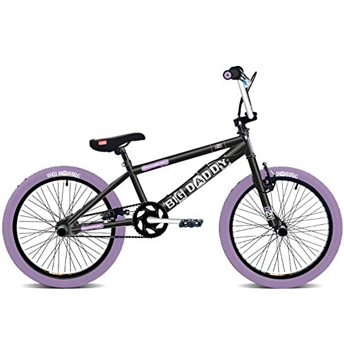 BMX Bike : Rooster Kids' Big Daddy Bike, Black / Lilac, Medium