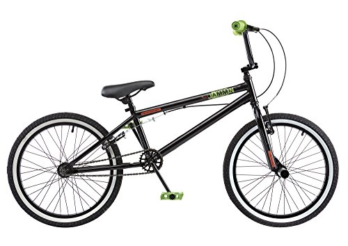 BMX Bike : Rooster Kids' Jammin Bike, Black / Green, Medium