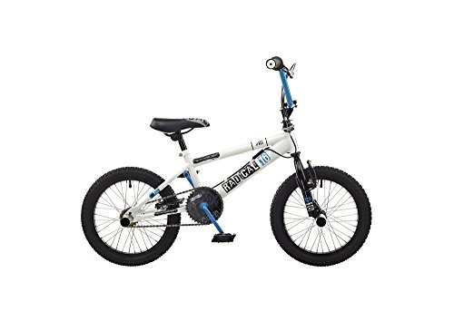 BMX Bike : Rooster Kids' Radical Bike, White / Blue / Black, Medium