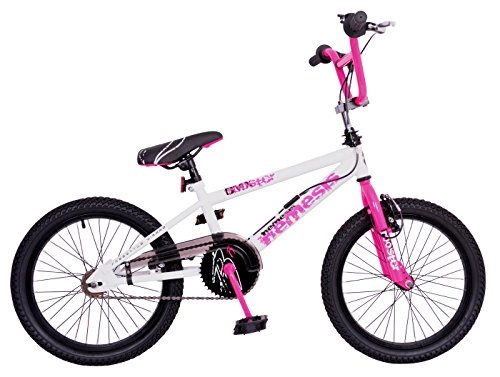 BMX Bike : Rooster Nemesis-18W BMX Bike - White / Pink / White
