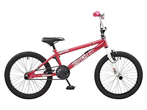 BMX Bike : Rooster Radical 20 BMX Bike Pink / White with Spoke Wheels