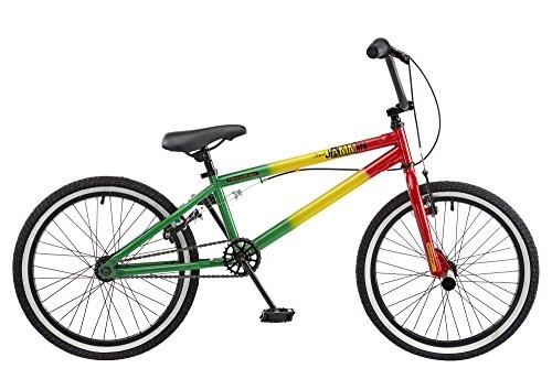 BMX Bike : Rooster Unisex's Jammin 2016 Bike, Red / Green / Yellow, 20-Inch