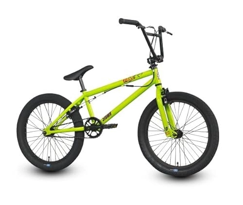 BMX Bike : SIBMX Unisex - Adult FS1 Draak BMX, Safety Green, 20" TT