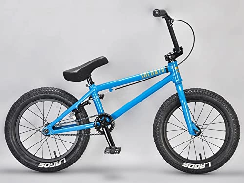 BMX Bike : Soldato kids BMX bike - 16 inch boys and girls bicycle Lagos tyres (Blue)