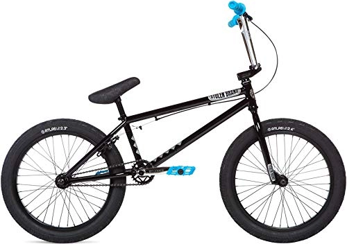 BMX Bike : Stolen Heist 20" 2020 BMX Freestyle Bike (21" - Black W / Blue)