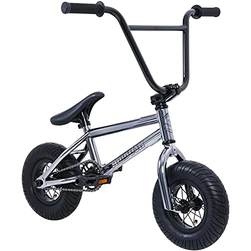 BMX Bike : Sullivan BMX Bike For Kids, Mini Stunt Bike Silver Chrome Gun Metal Age 8-16 Teens Bicycle
