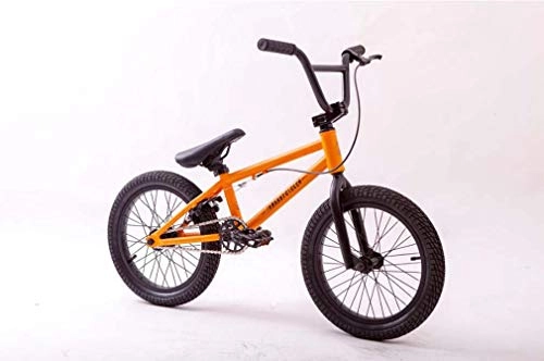 BMX Bike : SWORDlimit 16 Inch Freestyle BMX Bike / Race Bike for Beginner To Advanced Riders, High-Carbon Steel Frame And Fork, Aluminum Alloy U-Shaped Rear Brake, Orange