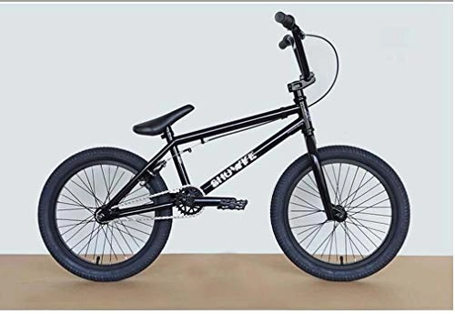 BMX Bike : SWORDlimit 18 Inch BMX Bike for Beginner To Advanced Riders, High Carbon Steel Frame And Fork, 25X9t BMX Gearing, with U-Brakes And 18-Inch Wheels, Black