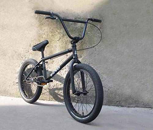 BMX Bike : SWORDlimit 20" BMX Bike Freestyle for Beginner To Advanced Riders, High-Strength Chrome-Molybdenum Steel Frame, 25X9t BMX Gear Transmission with U-Shaped Rear Brakes(Black)