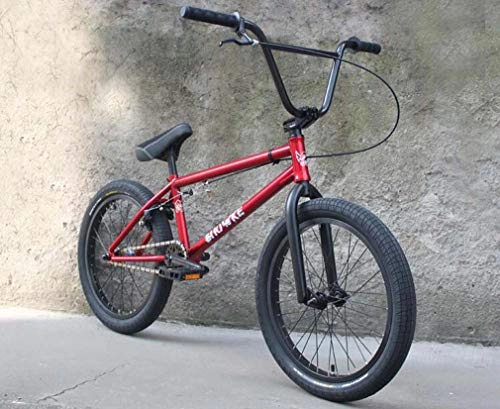 BMX Bike : SWORDlimit 20" BMX Bike, Strength Chrome Molybdenum Steel Frame, 48-Key Crank, MID BB, with BMX Professional U-Brake And High-Strength Nylon Pedal, red