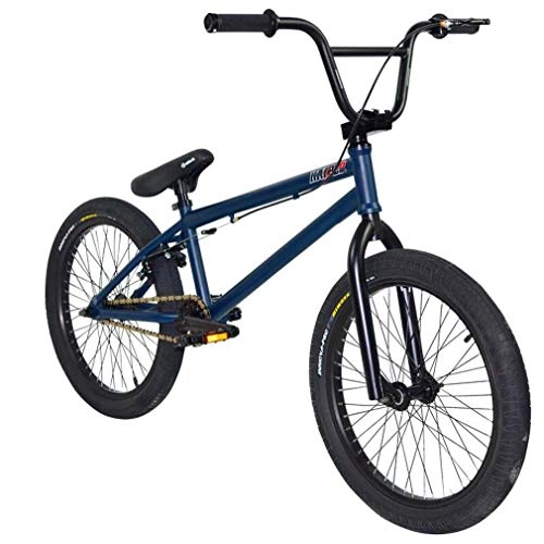 BMX Bike : SWORDlimit 20" Freestyle BMX Bike for Beginner To Advanced Riders, High-Strength Chrome-Molybdenum Steel Shock-Absorbing Frame, 25X9t BMX Gearing, U-Shaped Brake Design(Blue)
