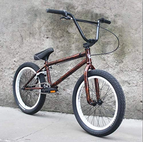 BMX Bike : SWORDlimit 20 Inch BMX Bikes, High-Strength Chrome-Molybdenum Steel BMX Frame, 3-Section 8-Key Crank with U-Brake And 3D Forged Aluminum Alloy Top Cover
