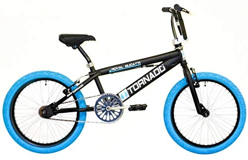 BMX Bike : Tornado 20 Inch 55 cm Junior Rim Brakes Matte black / Blue