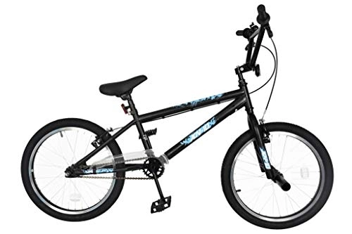 BMX Bike : XN-10S 20" Kids Spoked Freestyle BMX Bike Single Speed, 25-9t - Black