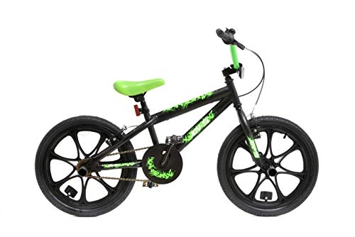 BMX Bike : XN Children's 5 Kids Bike, Black / Green, 18" Wheel