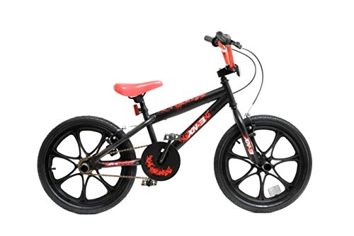 BMX Bike : XN Unisex-Youth 3 Kids BMX, Black / Red, 20