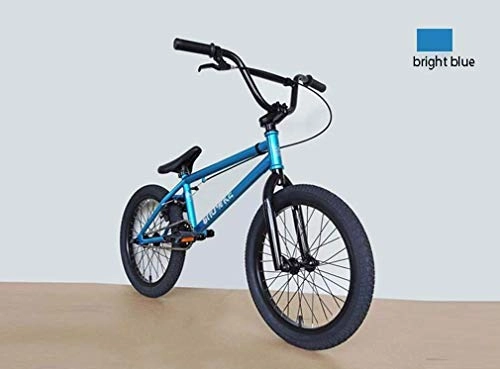 BMX Bike : YOUSR 18 Inch BMX Bikes Bicycle for Boys Kids, High-Strength, High-Carbon Steel Frame, Key Crank, 25T Crankset, U-Brake and Lightweight Aluminum Brake Lever Brightblue