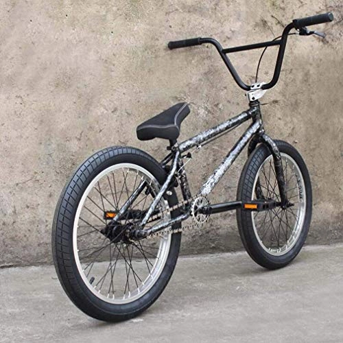 BMX Bike : YOUSR 20-Inch BMX Bike Freestyle for Beginner to Advanced Riders, High-Strength Shock-Absorbing Performance 4130 Frame, 25X9t BMX Gearing, U-Shaped Rear Brake Design