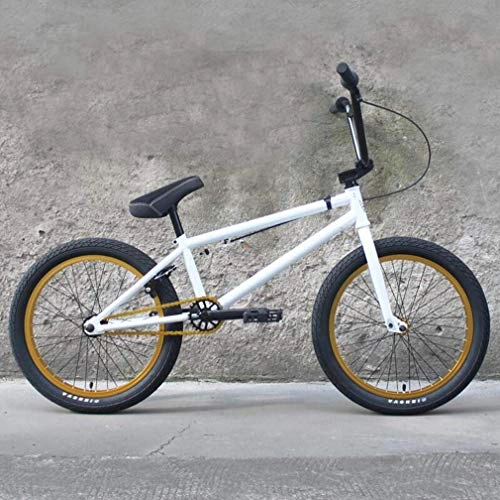 BMX Bike : YOUSR 20 Inch BMX Bikes Bicycle for Men, High-Strength Carbon Steel Frame, 3-Section 8-Key Crank with U-Brake and 3D Forged Aluminum Alloy Top Cover