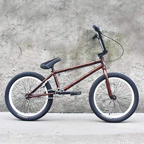 BMX Bike : YOUSR 20 Inch BMX Bikes, High-Strength Chrome-Molybdenum Steel BMX Frame, 3-Section 8-Key Crank with U-Brake and 3D Forged Aluminum Alloy Top Cover