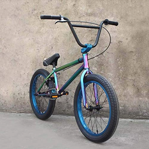 BMX Bike : ZTBXQ Fitness Sports Outdoors 20-Inch BMX Bike Freestyle for Beginner To Advanced Riders High-Strength Shock-Absorbing Performance 4130 Frame 25X9t BMX Gearing Bright Color