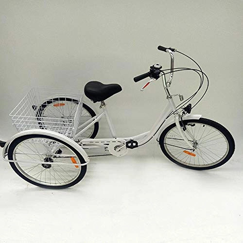 Comfort Bike : 24 inch tricycle cruise for adults, 6 guests bicycle, adult trike, 3 wheels, tricycle, load bike with lamp and basket, suitable for man, woman, elderly.