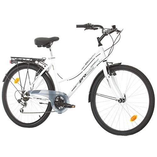 Comfort Bike : 26" coll Probike 26 City bike 18-speed urbane Unisex White 455mm