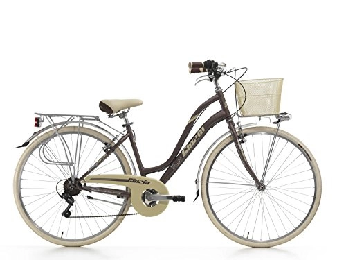 Comfort Bike : 28Inch Women's City Bicycle 6Gears Cinzia Viaggio, brown
